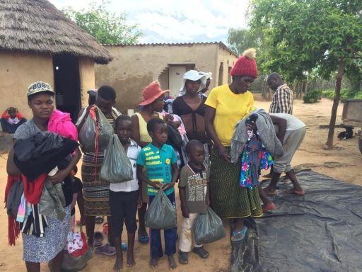 Orphans receive clothing